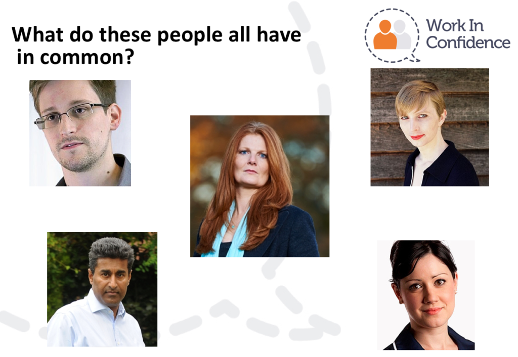A graphic with 5 peoples faces and saying "What do these people all have in common?"