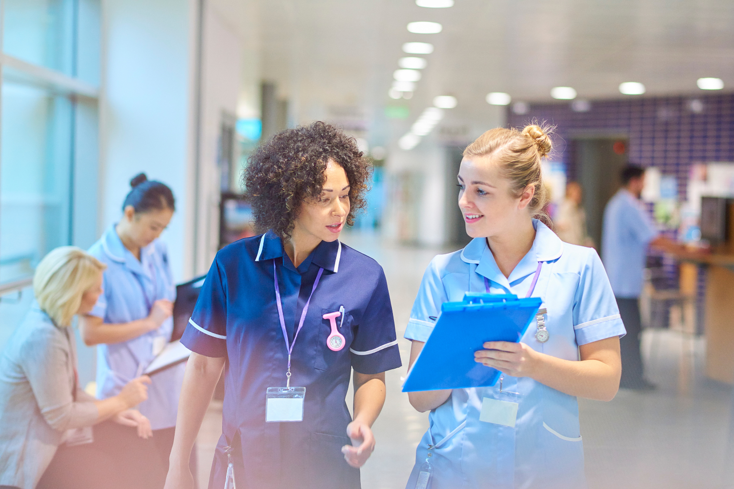 nurses talking to each other