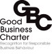 Good Business Charter logo as GBC and charter saying "recognition for responsible business behaviour"